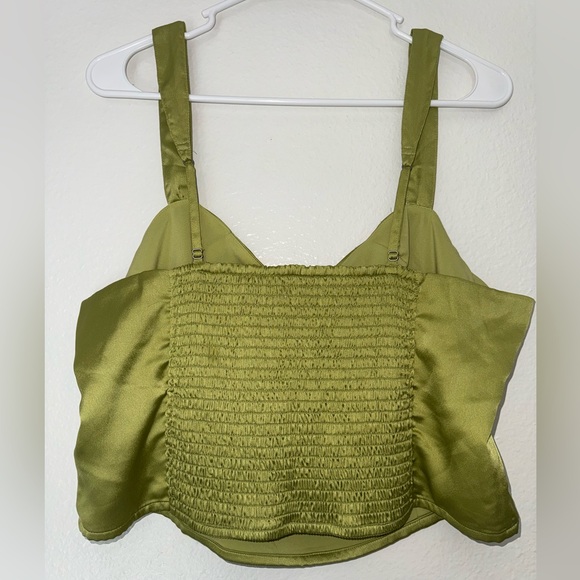 Abercrombie & Fitch Olive Green Satin Camisole - Picture 2 of 6